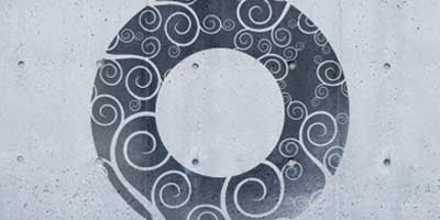 stained and stenciled concrete